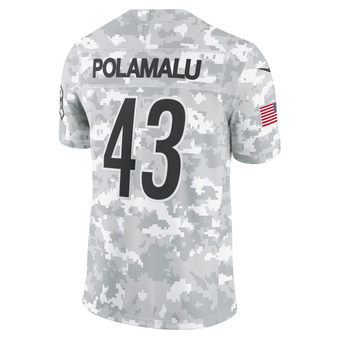P.Steelers #43 Troy Polamalu Vapor F.U.S.E Limited Salute to Service Jersey