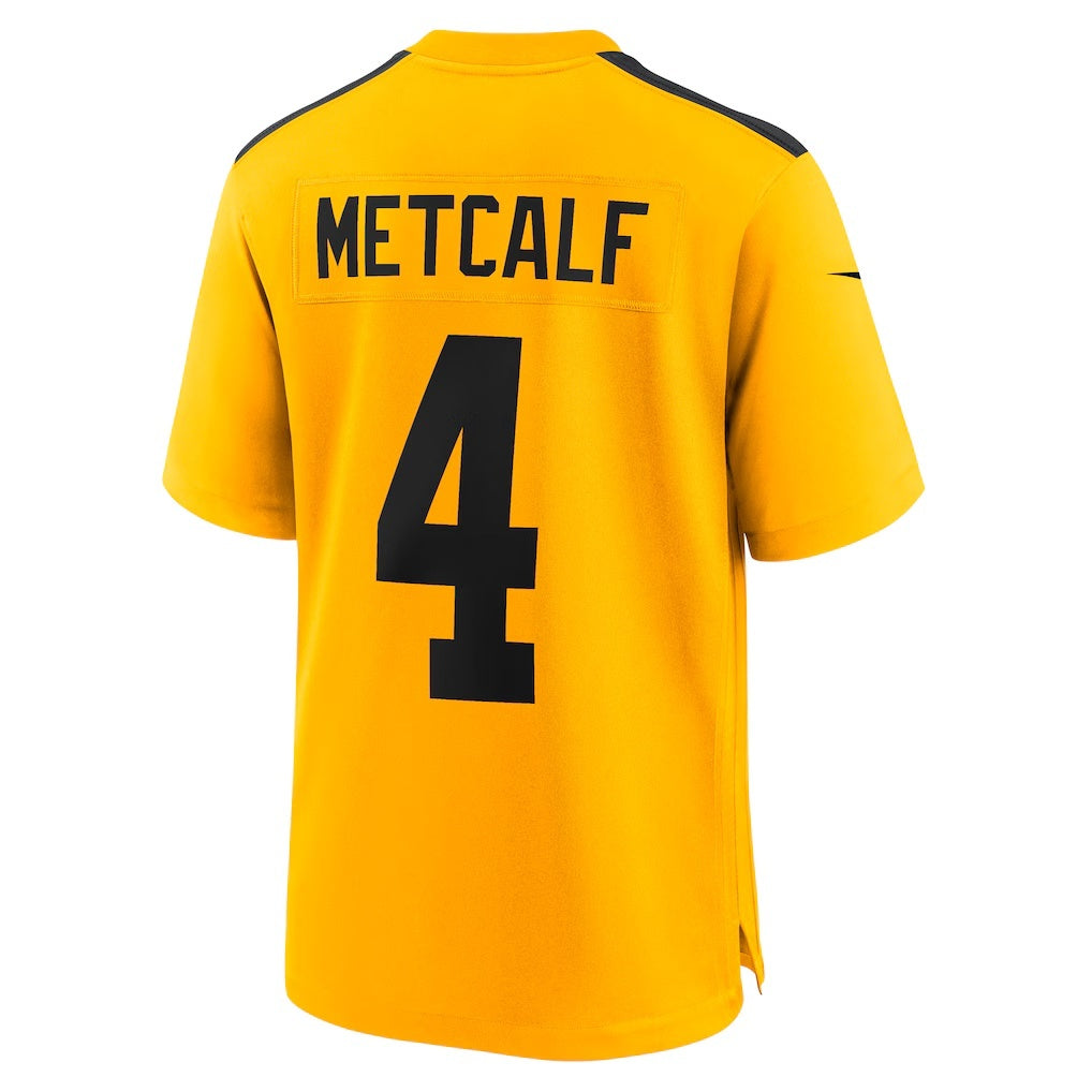 P.Steelers #4 DK Metcalf Gold Alternate 1933 Throwback Game Jersey