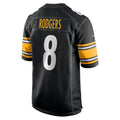 P.Steelers #8 Aaron Rodgers Black Game Jersey
