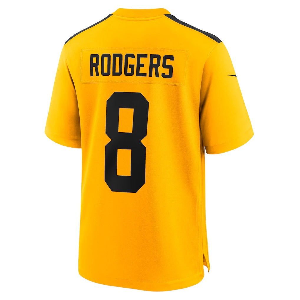 P.Steelers #8 Aaron Rodgers Gold Alternate 1933 Throwback Game Jersey