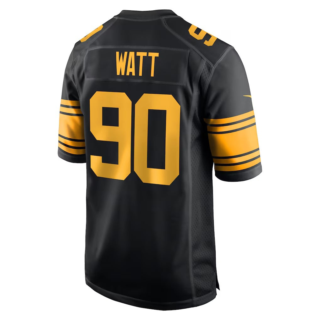 P.Steelers #90 T.J. Watt Black Alternate Game Jersey