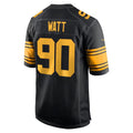 P.Steelers #90 T.J. Watt Black Alternate Game Jersey
