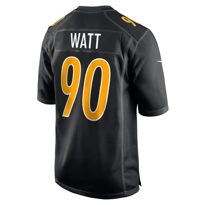 P.Steelers #90 T.J. Watt Replica Carbon Jersey