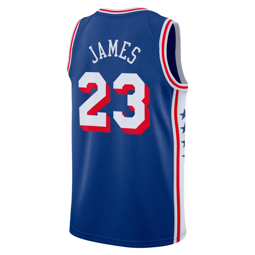 PH.76ers #23 LeBron James Royal Swingman Jersey - Statement Edition Stitched American Basketball Jersey