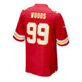 Peter Woods Chiefs #99 Red 2026 Draft Game Stitched Football Jersey
