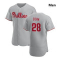 Philadelphia Phillies #28 Alec Bohm Men Gray Road 2020 Authentic Player Baseball Jersey