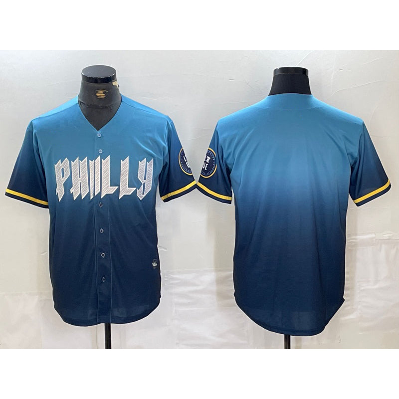 Philadelphia Phillies Blank Blue 2024 City Connect Limited Stitched Baseball Jersey