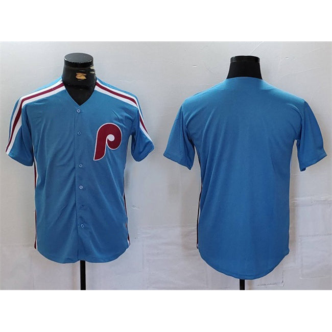Philadelphia Phillies Blank Blue Cool Base Stitched Baseball Jersey