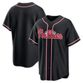 Philadelphia Phillies Blank Fashion Black Out Stitched Baseball Jersey