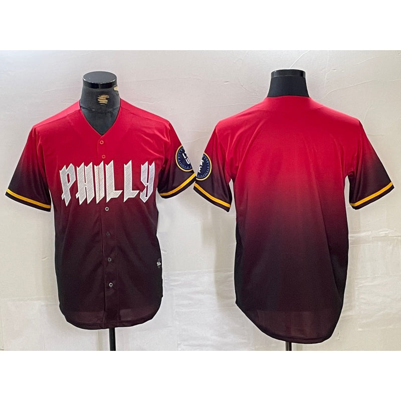 Philadelphia Phillies Blank Red Black 2024 City Connect Limited Stitched Baseball Jersey
