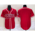 Philadelphia Phillies Blank Red Cool Base Stitched Baseball Jersey