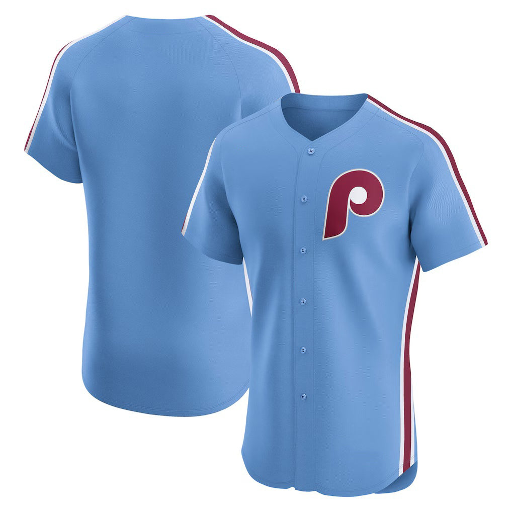 Philadelphia Phillies Light Blue Alternate Elite Baseball Jersey