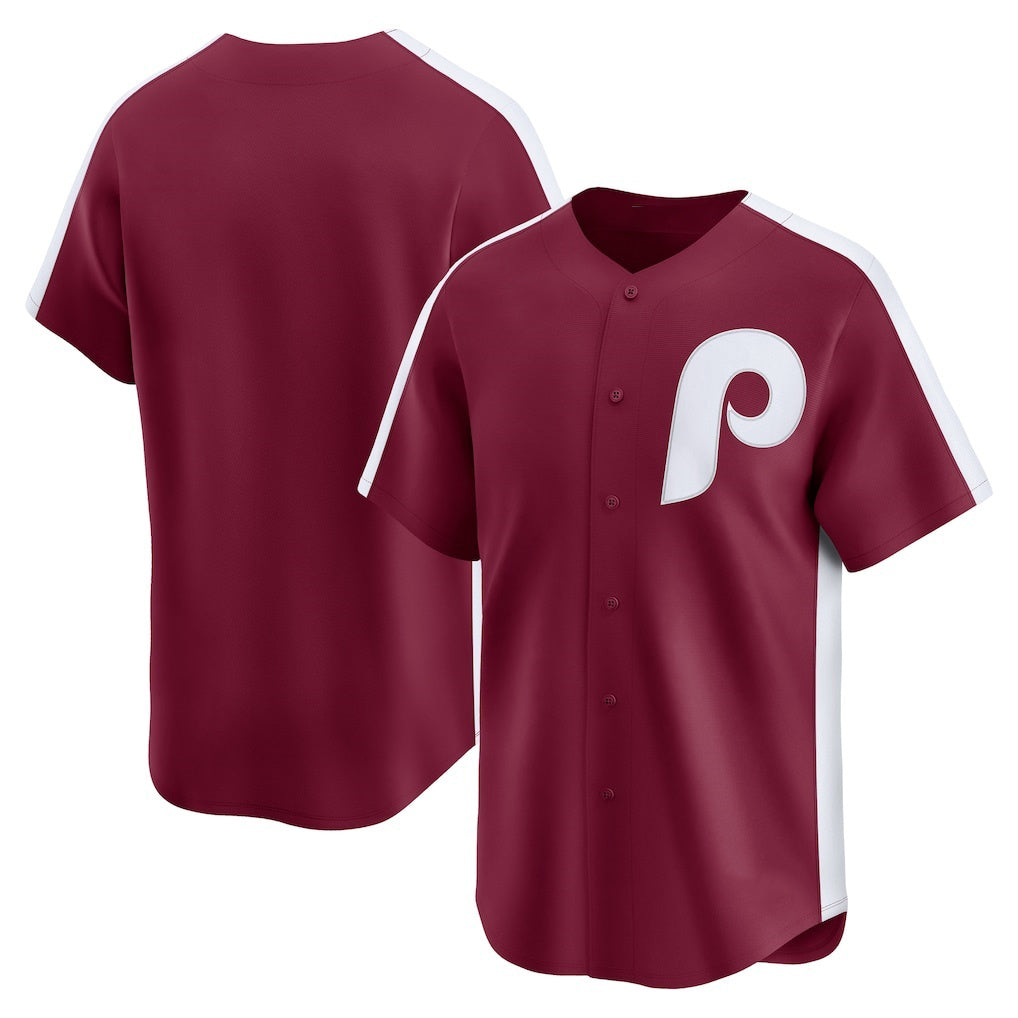 Philadelphia Phillies Maroon Throwback Cooperstown Collection Limited Baseball Jersey