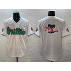 Philadelphia Phillies Team Big Logo White Phanatic Limited Stitched Baseball Jersey