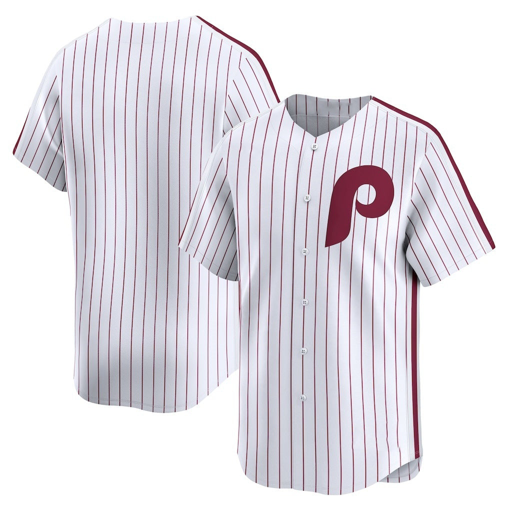 Philadelphia Phillies White Throwback Cooperstown Collection Limited Baseball Jersey