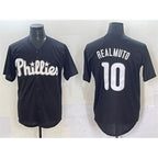 Philadelphia Phillies #10 J.T. Realmuto Black Lights Out Limited Stitched Baseball Jersey