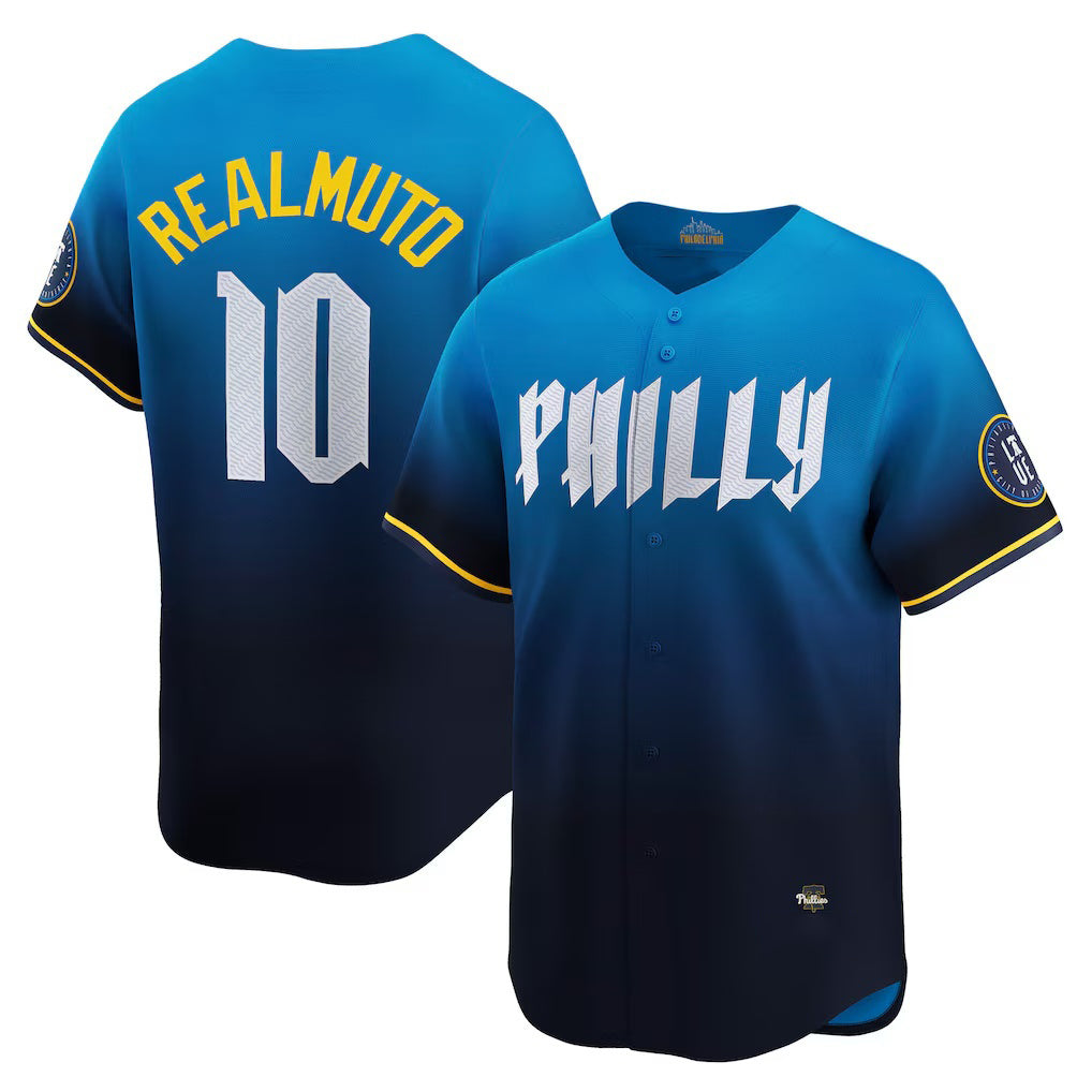 Philadelphia Phillies #10 J.T. Realmuto Navy City Connect Limited Baseball Jersey