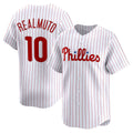 Philadelphia Phillies #10 J.T. Realmuto White Home Limited Player Baseball Jersey