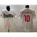 Philadelphia Phillies #10 J.T. Realmuto White Phanatic Cool Base Stitched Baseball Jersey