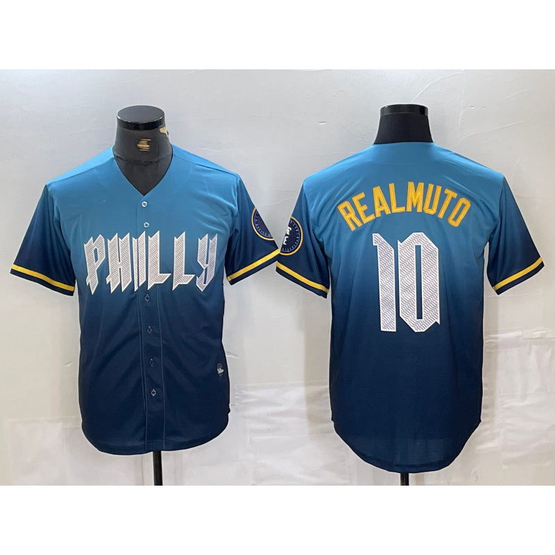 Philadelphia Phillies #10 JT Realmuto Blue 2024 City Connect Limited Stitched Baseball Jersey