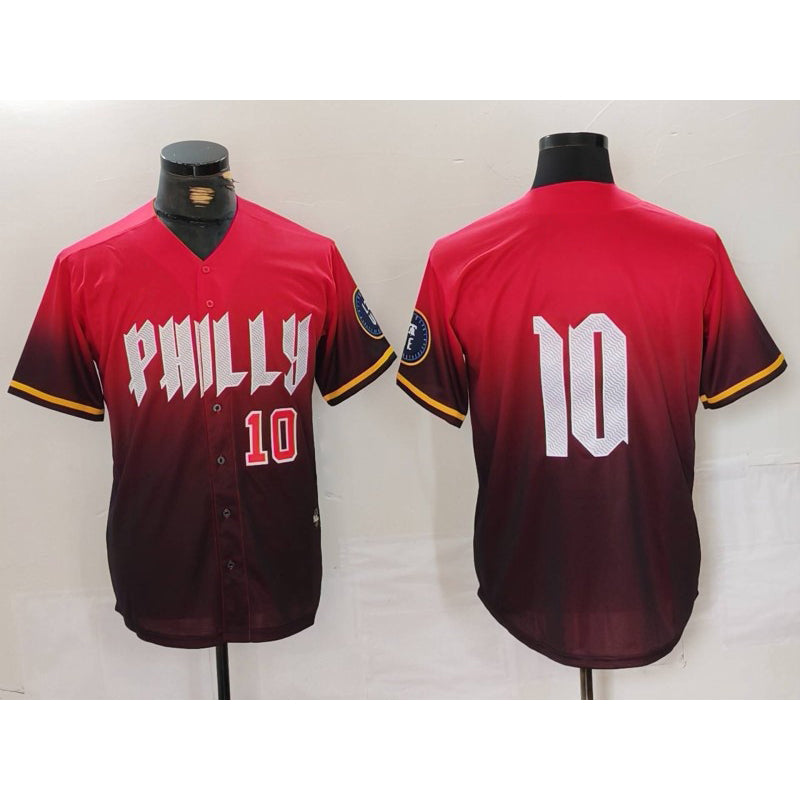 Philadelphia Phillies #10 JT Realmuto Red 2024 City Connect Limited Stitched Baseball Jersey