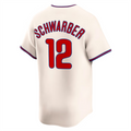 Philadelphia Phillies #12 Kyle Schwarber Cream Limited Baseball Jersey