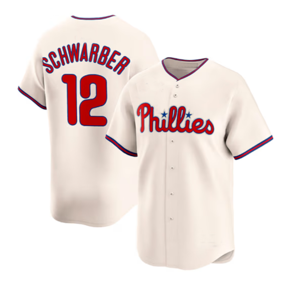 Philadelphia Phillies #12 Kyle Schwarber Cream Limited Baseball Jersey