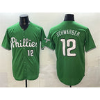 Philadelphia Phillies #12 Kyle Schwarber Green Limited Stitched Baseball Jersey