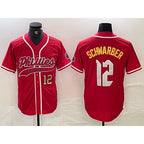 Philadelphia Phillies #12 Kyle Schwarber Red 2024 City Connect Limited Stitched Baseball Jersey