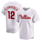 Philadelphia Phillies #12 Kyle Schwarber White Home Limited Player Baseball Jersey