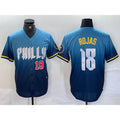 Philadelphia Phillies #18 Johan Rojas Number Blue 2024 City Connect Limited Stitched Baseball Jersey