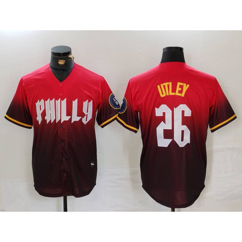 Philadelphia Phillies #26 Chase Utley Red 2024 City Connect Limited Stitched Baseball Jersey
