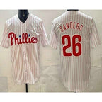 Philadelphia Phillies #26 Miles Sanders White Cool Baseball Jersey