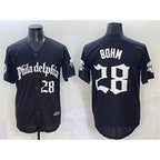 Philadelphia Phillies #28 Alec Bohm Black Gothic Vapor Limited Stitched Baseball Jersey