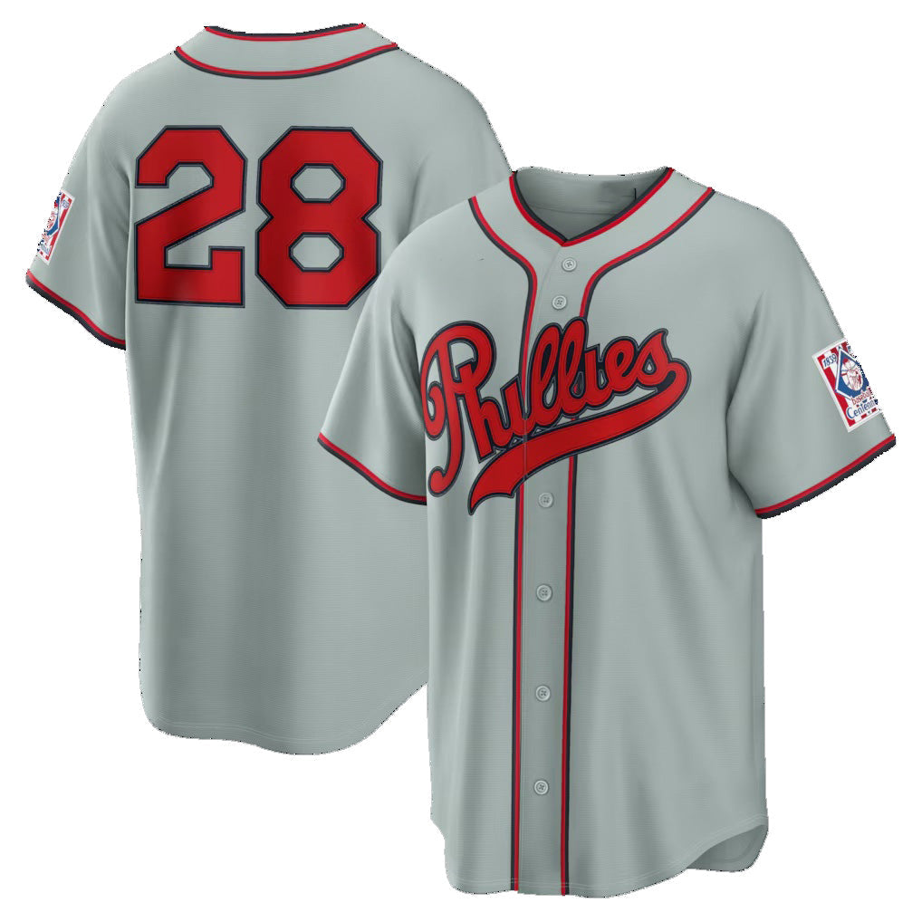 Philadelphia Phillies #28 Alec Bohm Gray 2026 Field of Dreams Stadium Baseball Jersey