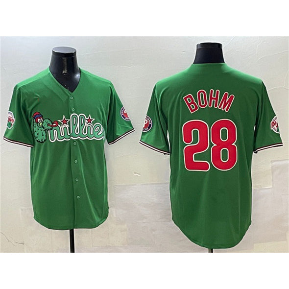 Philadelphia Phillies #28 Alec Bohm Green Phanatic Limited Stitched Baseball Jersey