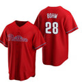Philadelphia Phillies #28 Alec Bohm Red Alternate stitch Baseball Jersey