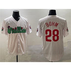 Philadelphia Phillies #28 Alec Bohm White Phanatic Cool Base Stitched Baseball Jersey