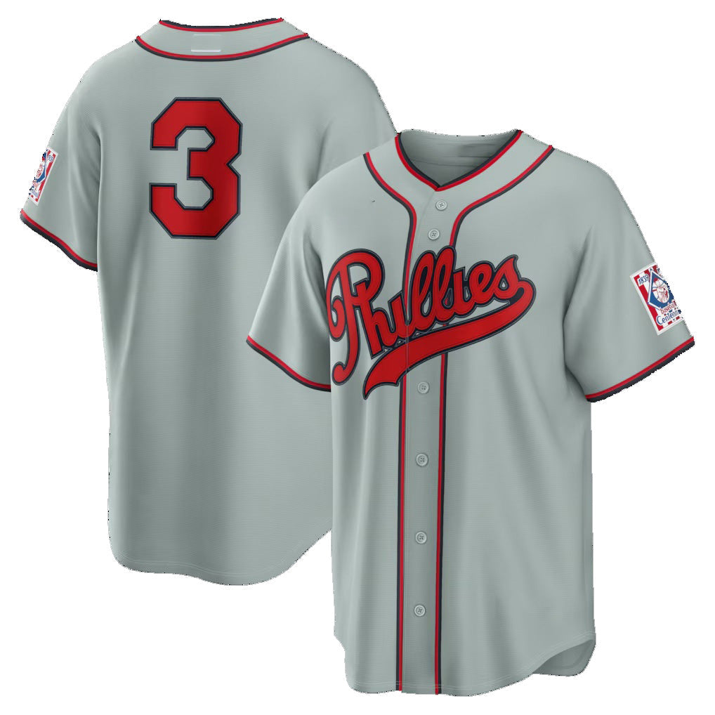 Philadelphia Phillies #3 Bryce Harper Gray 2026 Field of Dreams Stadium Baseball Jersey