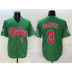 Philadelphia Phillies #3 Bryce Harper Green Phanatic Limited Stitched Baseball Jersey