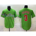 Philadelphia Phillies #3 Bryce Harper Light Green Phanatic With 2024 Division Champions Patch Limited Stitched Baseball Jersey