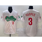 Philadelphia Phillies #3 Bryce Harper White Phanatic Limited Stitched Baseball Jersey