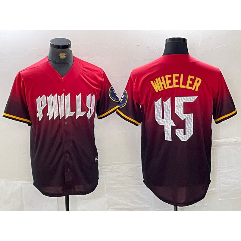 Philadelphia Phillies #45 Zack Wheeler Red 2024 City Cool Baseball Jersey