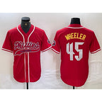 Philadelphia Phillies #45 Zack Wheeler Red Cool Base Stitched Baseball Jersey