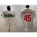 Philadelphia Phillies #45 Zack Wheeler White Phanatic Cool Base Stitched Baseball Jersey