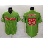 Philadelphia Phillies #55 Ranger Suarez Green With Patch Stitched Cool Baseball Jersey