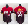 Philadelphia Phillies #55 Ranger Suarez Red 2024 City Player Number Cool Baseball Jersey