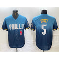 Philadelphia Phillies #5 Bryson Stott Blue 2024 City Player Number Cool Base Stitched Baseball Jersey