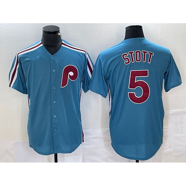 Philadelphia Phillies #5 Bryson Stott Blue Cool Base Stitched Baseball Jersey