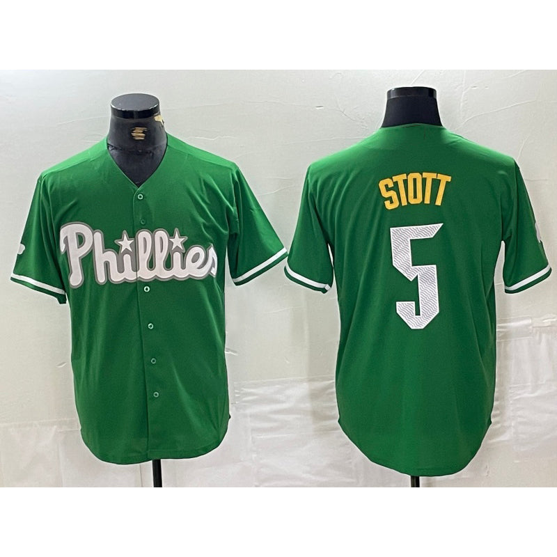 Philadelphia Phillies #5 Bryson Stott Green 2024 City Connect Stitched Baseball Jersey
